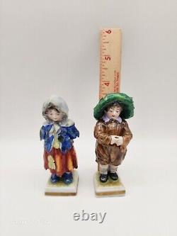 Rare Vintage 2 Volkstedt Porc. Factory Germany Boy/girl Street Urchin Figurines