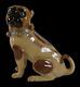 Rare Vintage Dresden Germany Porcelain Pug Dog Figurine