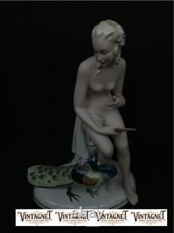 Rare! Vintage Original Fasold & Stauch Figurine Porcelain Germany Height 29 cm
