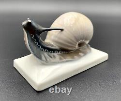 Rare Vintage Rosenthal Hand-Painted Snail Figurine Signed A Caasmann As Is