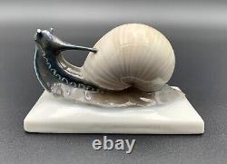 Rare Vintage Rosenthal Hand-Painted Snail Figurine Signed A Caasmann As Is