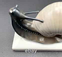 Rare Vintage Rosenthal Hand-Painted Snail Figurine Signed A Caasmann As Is