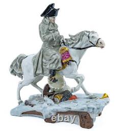 Rare Vintage Scheibe-alsbach German Porcelain Figurine Napoleon Leaving Moscow