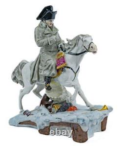 Rare Vintage Scheibe-alsbach German Porcelain Figurine Napoleon Leaving Moscow