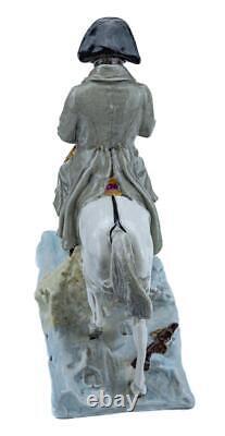 Rare Vintage Scheibe-alsbach German Porcelain Figurine Napoleon Leaving Moscow