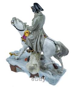 Rare Vintage Scheibe-alsbach German Porcelain Figurine Napoleon Leaving Moscow