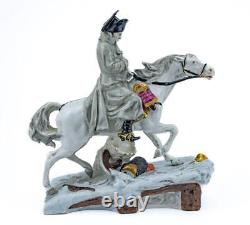 Rare Vintage Scheibe-alsbach German Porcelain Figurine Napoleon Leaving Moscow