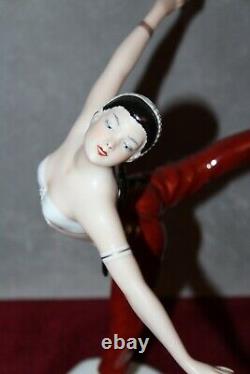 Rare Vintage Wallendorf Mid-Dance Modern Ballet Dancer Porcelain Figurine 10