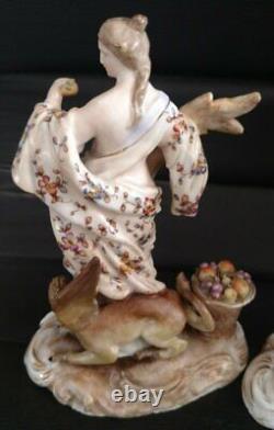 Rare vintage porcelain couple figurine Volkstedt Ancient greek love Germany