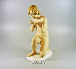 Schaubach Kunst, Art Deco, Woman Drinking, Antique Porcelain Figurine! (i148)