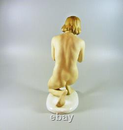 Schaubach Kunst, Art Deco, Woman Drinking, Antique Porcelain Figurine! (i148)