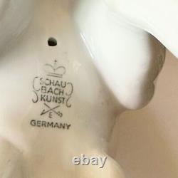 Schaubach Kunst Deer Fawn White Figurine Pottery E Germany Art Deco Vintage 50s