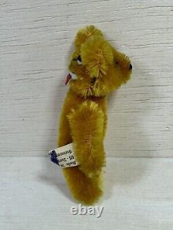 Schuco Janus Mini 2-Faced Bear 1950s Golden Brown Mohair Swivel Head German 3.5