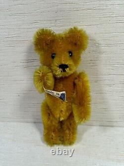 Schuco Janus Mini 2-Faced Bear 1950s Golden Brown Mohair Swivel Head German 3.5