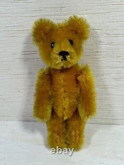 Schuco Janus Mini 2-Faced Bear 1950s Golden Brown Mohair Swivel Head German 3.5