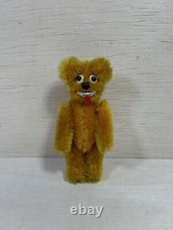 Schuco Janus Mini 2-Faced Bear 1950s Golden Brown Mohair Swivel Head German 3.5