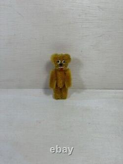 Schuco Janus Mini 2-Faced Bear 1950s Golden Brown Mohair Swivel Head German 3.5