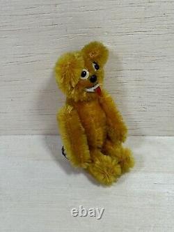 Schuco Janus Mini 2-Faced Bear 1950s Golden Brown Mohair Swivel Head German 3.5