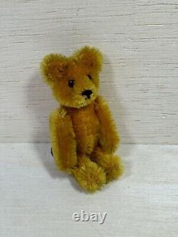 Schuco Janus Mini 2-Faced Bear 1950s Golden Brown Mohair Swivel Head German 3.5