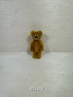 Schuco Janus Mini 2-Faced Bear 1950s Golden Brown Mohair Swivel Head German 3.5