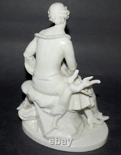 Schwarzburger Werkstatten Art Deco Porcelain Girl with Flower Basket. Hugo Meisel