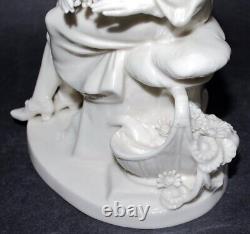 Schwarzburger Werkstatten Art Deco Porcelain Girl with Flower Basket. Hugo Meisel