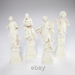 Set (4) Vintage Nymphenburg Frankenthal Four Seasons White Porcelain Figurines