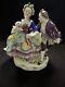 Sitzendorf German Porcelain Couple With A Dog Figurine 7