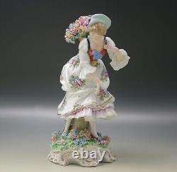 Sitzendorf Germany Vintage Antique Flower Girl Figurine 8 Mint