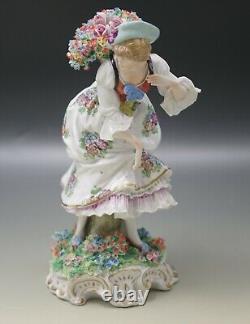 Sitzendorf Germany Vintage Antique Flower Girl Figurine 8 Mint