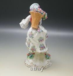 Sitzendorf Germany Vintage Antique Flower Girl Figurine 8 Mint