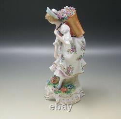 Sitzendorf Germany Vintage Antique Flower Girl Figurine 8 Mint