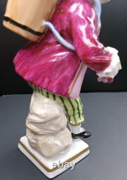 Sitzendorf Porcelain Figurine Boy Harvesting Grapes German Vintage Antique Rare