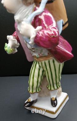 Sitzendorf Porcelain Figurine Boy Harvesting Grapes German Vintage Antique Rare