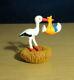 Smurfs 40248 Stork & Baby Smurf Bird Nest Rare Vintage Figure Pvc Toy Figurine