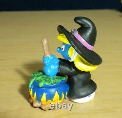 Smurfs Halloween Smurfette Witch Smurf 20547 Figure GERMANY Vintage Figurine PVC