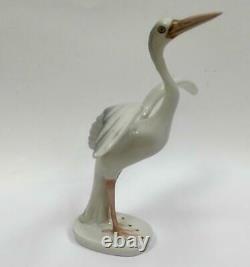 Stork Figurine 1950 Porcelain Vintage Germany Hutchenreuther Height 18 cm Gift