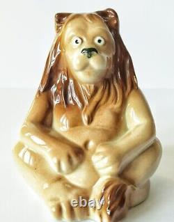 Surprised Sitting Lion Figurine Porcelain Vintage By LIPPELSDORF Germany Gift