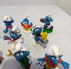 The Smurfs Figurines Figure x 15 Lot Vintage Schleich Made In Germany China