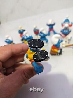 The Smurfs Figurines Figure x 15 Lot Vintage Schleich Made In Germany China