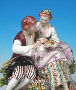 Unterweißbach Aelteste Volkstedter Vintage German Porcelain Couple Figurine