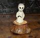 Unusual Antique German Halloween Composition Mache Ghost Candy Container Early
