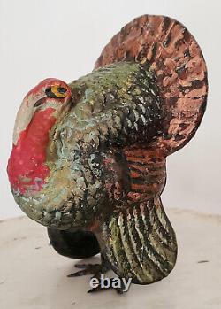 VINTAGE Antique GERMAN Turkey CANDY CONTAINER Composition PAPER MACHE #1