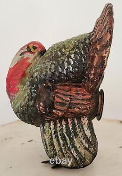 VINTAGE Antique GERMAN Turkey CANDY CONTAINER Composition PAPER MACHE #1