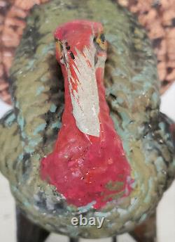 VINTAGE Antique GERMAN Turkey CANDY CONTAINER Composition PAPER MACHE #1