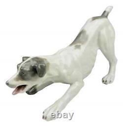 VINTAGE Gebruder Heubach Germany Porcelain Playful Terrier Puppy / Dog