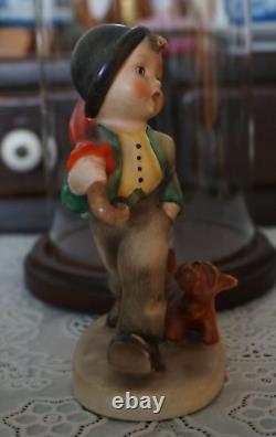 VINTAGE Goebel Hummel Figurine Strolling Along Crown Mark #5 TMK-1, Germany