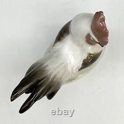 VTG 939 ROSENTHAL Porcelain ROOSTER FIGURINE K Himmelstoss WHITE BROWN 50s MINTY