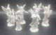 Vtg Dresden Germany Heavenly Angelic Choir White Porcelain Figurines, Set Of 6