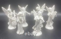 VTG Dresden Germany Heavenly Angelic Choir White Porcelain Figurines, Set of 6